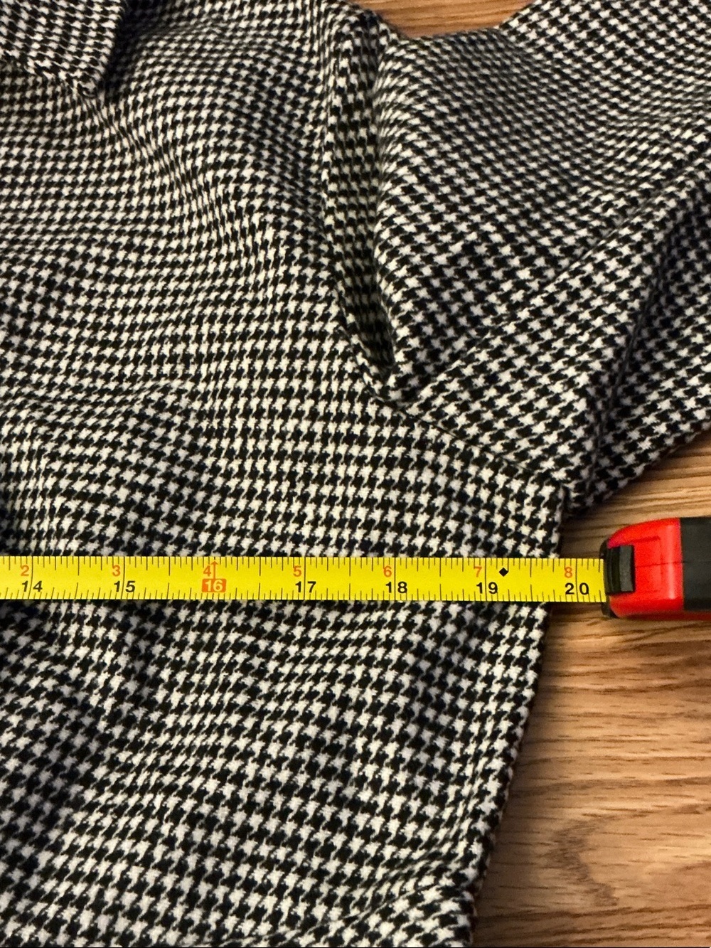 CUPSHE Black & White Houndstooth Peplum Opened Jacket Size Large - Picture 7 of 7